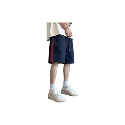 Tonlion Casual Shorts Men Navy Blue