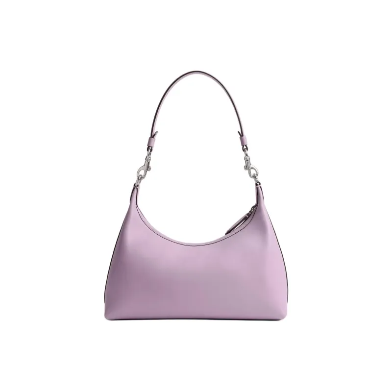 COACH Gloves Made Of Tanned Leather Handbag Shoulder Bag Large Size Women's Silver & Light Purple-2