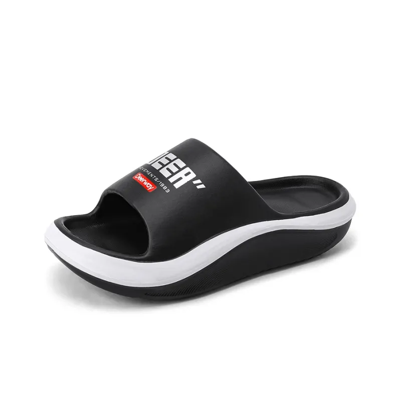 DEERWAY Slide Slippers Men Khaki Orange/Black/White-15