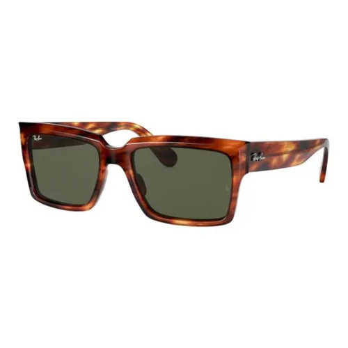 RayBan Plastic Rectangular Sunglasses Unisex Brown