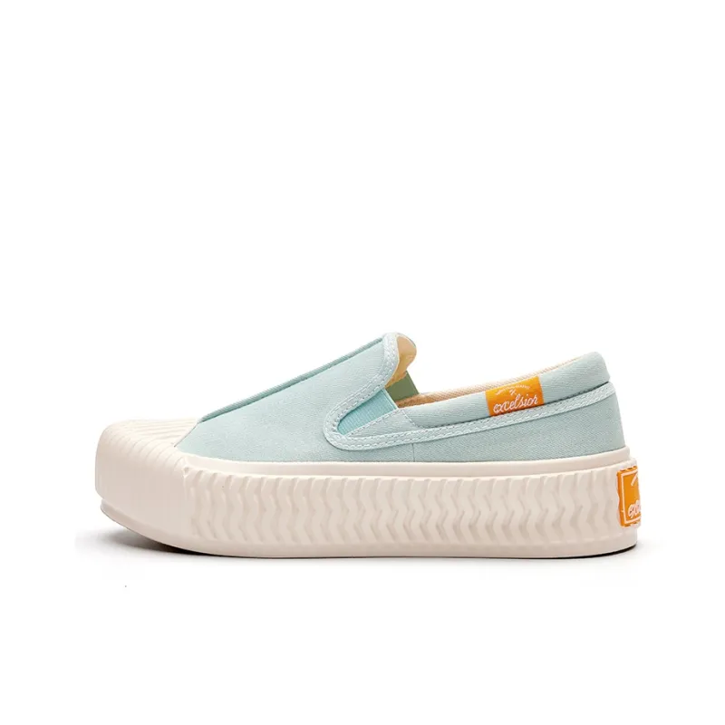 Excelsior Canvas Shoes Unisex Low Top Malta Blue/Brunswick Green/Snowflake Stone White-5
