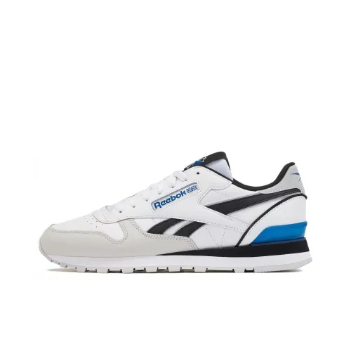 Reebok Classic Leather Running Shoes Unisex Low-Top White/Blue