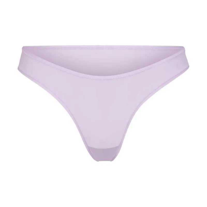 SKIMS FITS EVERYBODY DIPPED FRONT THONG Underpants Women's 1 Pack LILY/White Lily-0