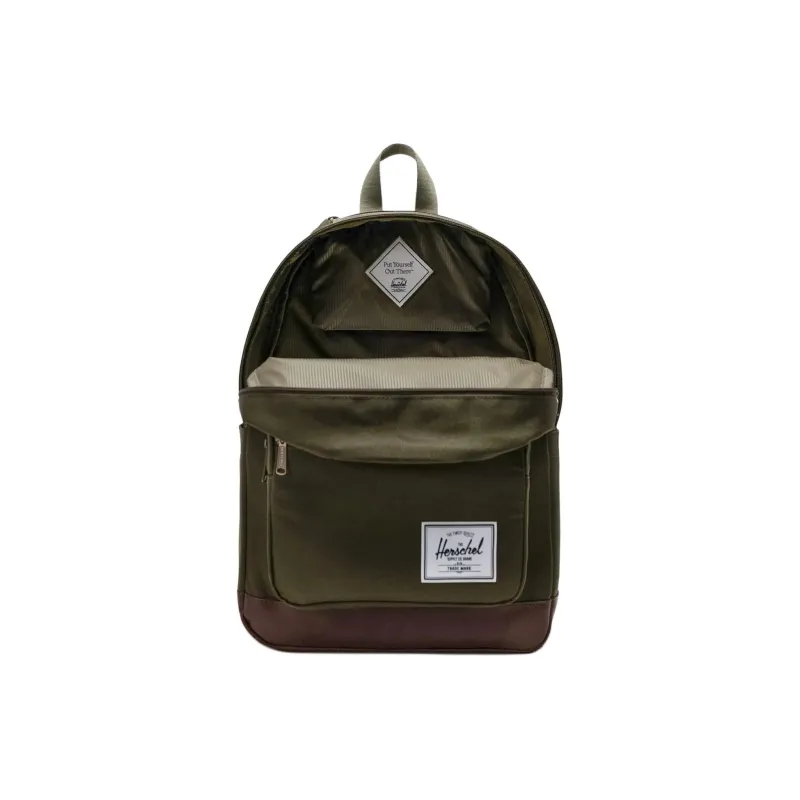 Herschel Recyclable Material Backpack Unisex Olive Green-3