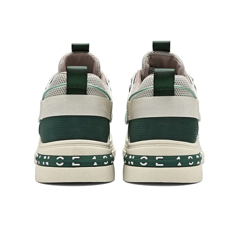 Binary Low Top Skateboard Shoes Men's Beige Green-4