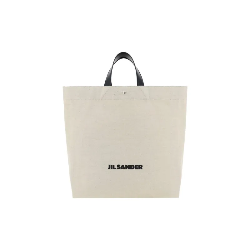 JIL SANDER Logo Printed Large Tote Bag-0