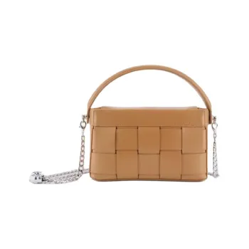 DEERE JACK Cow Split Leather Small Square Bag, Crossbody, One Shoulder Handbag Trumpets Women's Cookie