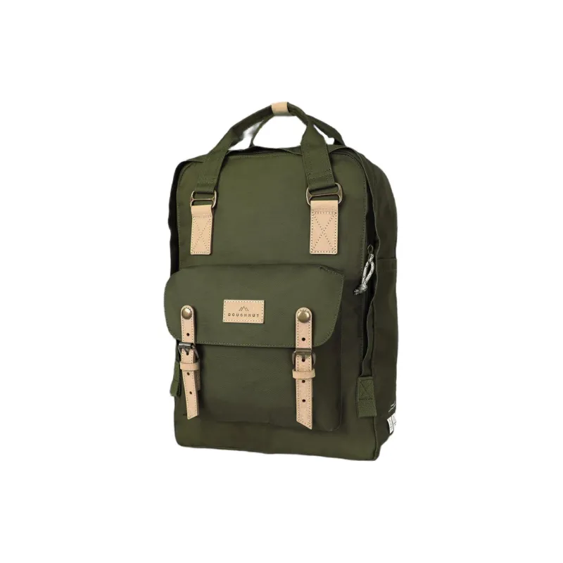 Doughnut Recycled Polyester Backpack Large Size Unisex Army Green-1