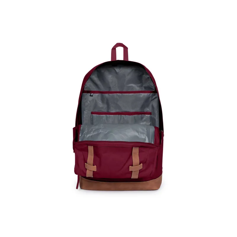 JanSport Artificial Leather Backpack Unisex Reddish Brown-3