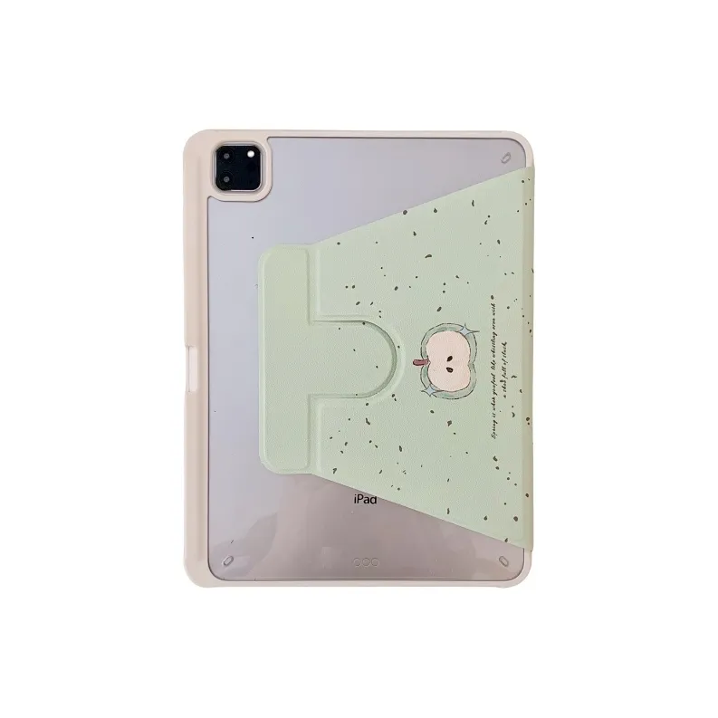 SHANGHUI Green Apple Bowknot Suitable For IPad Pro 2020/2021/2022 Full Screen Tablet Protective Cases-3