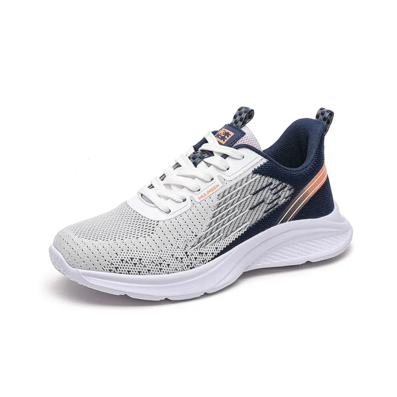 Mulinsen Casual Shoes Unisex Low Top White Blue Orange/White Green Orange-4