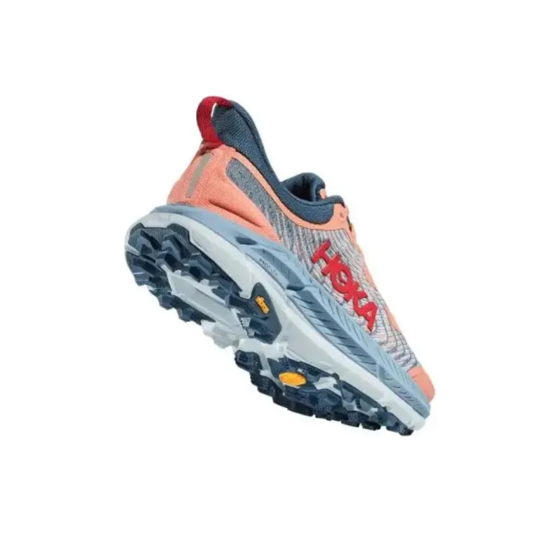 HOKA ONE ONE Mafate Speed 4 Cushioning And Breathable Low Top Running Shoes Unisex Pink Gray-4