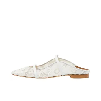 Malone Souliers Pointed Floral Mesh Mules