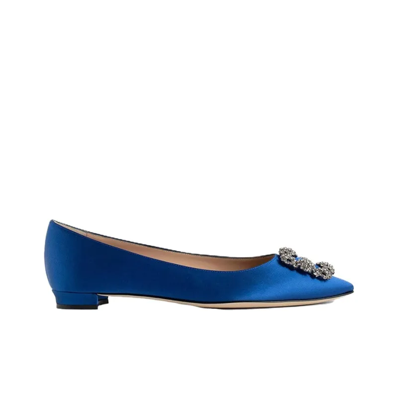MANOLO BLAHNIK Hangisi Heeled Ballerina Shoes-1