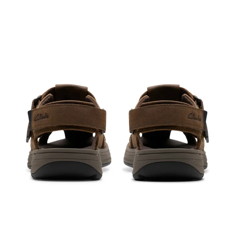 Clarks Beach Sandals Men Dark Brown-3