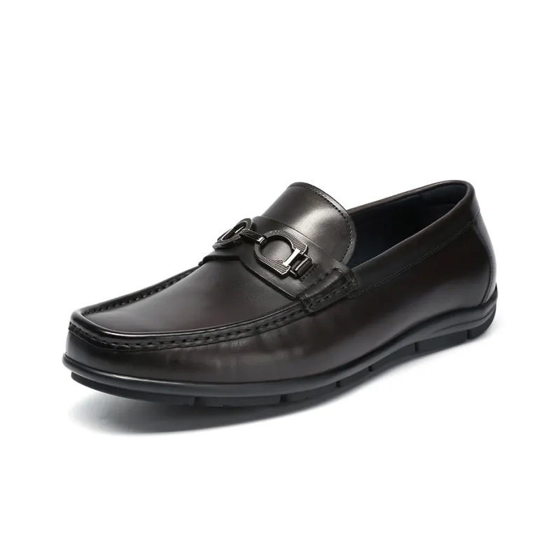Satchi British Style Loafers Low Top Men's Brown 1.5cm-1