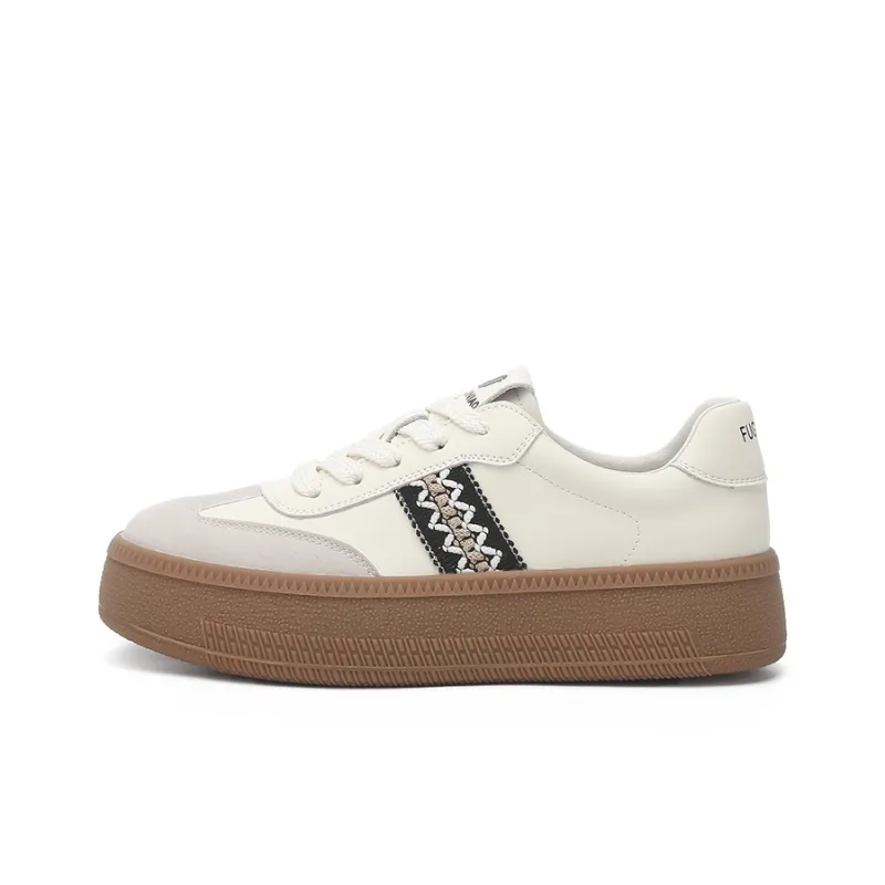 Rich Birds Synthetic Leather Low-Top Skateboard Shoes Women's-0