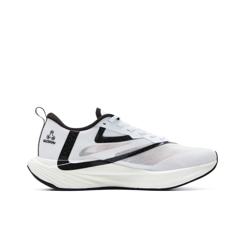 PEAK Cushioning Anti-Slip And Wear-Resistant Rebound Low-Top Running Shoes Men's Large White Black With Bright Orange-1