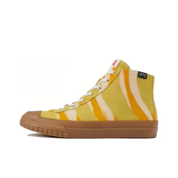 EFI x CAMPER Camaleon Wear-Resistant High-Top Skateboard Shoes Men's Yellow Brown