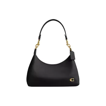COACH Juliet Glove Tanned Leather Handbag, Shoulder Bag Large Size Women's Brass & Black