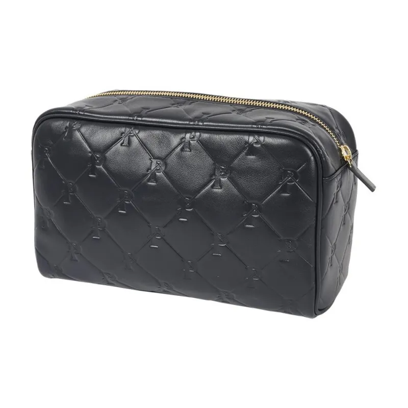 PALACE Leather Toiletry Bag Medium Size Unisex Midnight Blue-0
