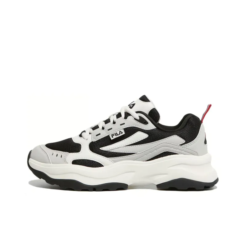 FILA Wood Block Durable Breathable Low Top Casual Shoes Unisex Black-0