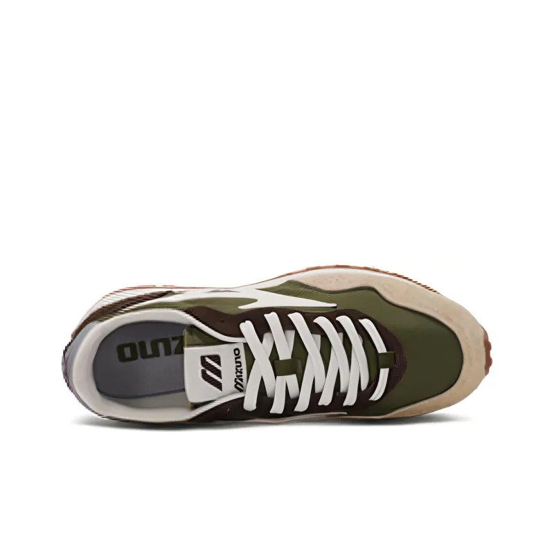 Mizuno LG 70s Anti Slip Wear Resistant Low Top Casual Shoes Unisex Green White-1