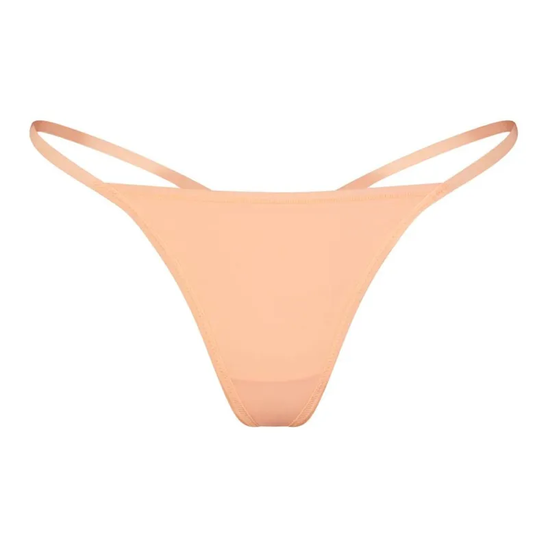 SKIMS FITS EVERYBODY T-STRING THONG Underpants Women's 1 Pack Faded Nectar-0
