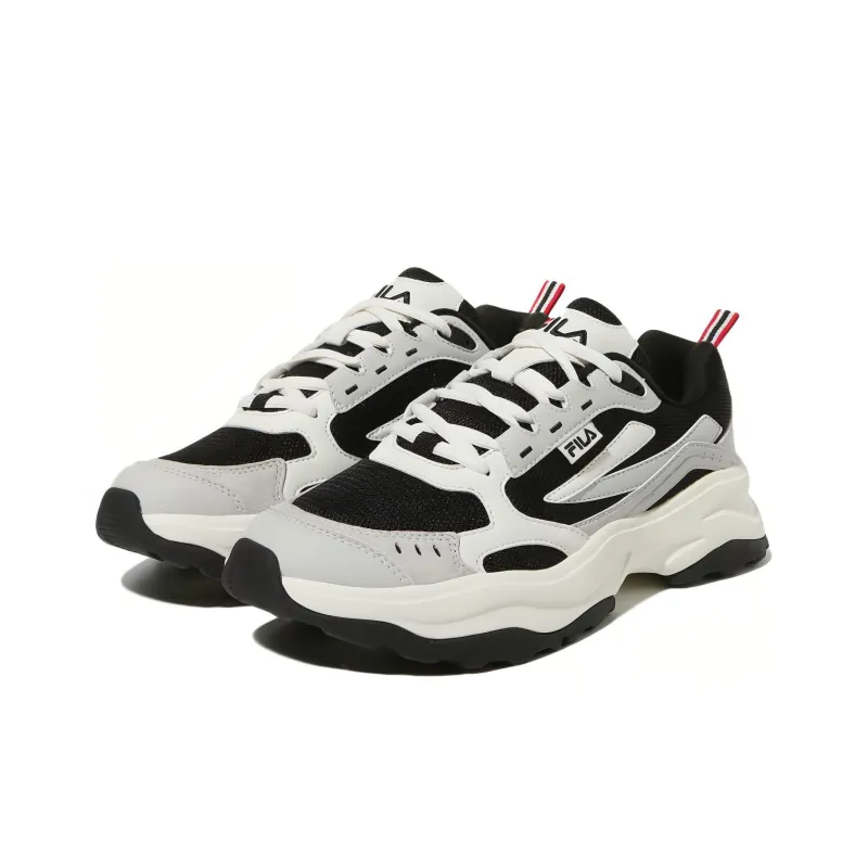 FILA Wood Block Durable Breathable Low Top Casual Shoes Unisex Black-1