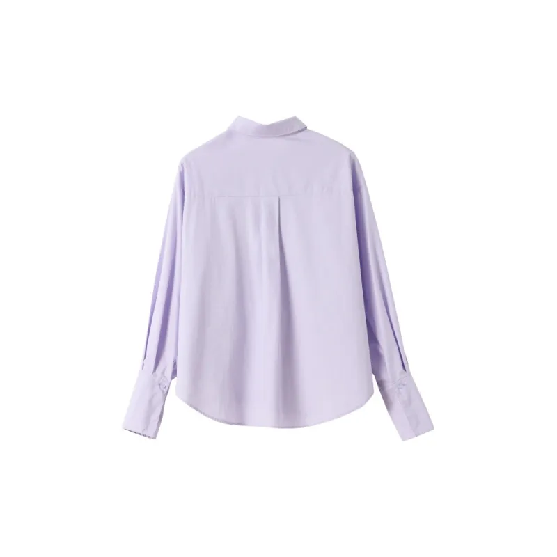 Huagaa Shirt Women's Light Purple-1