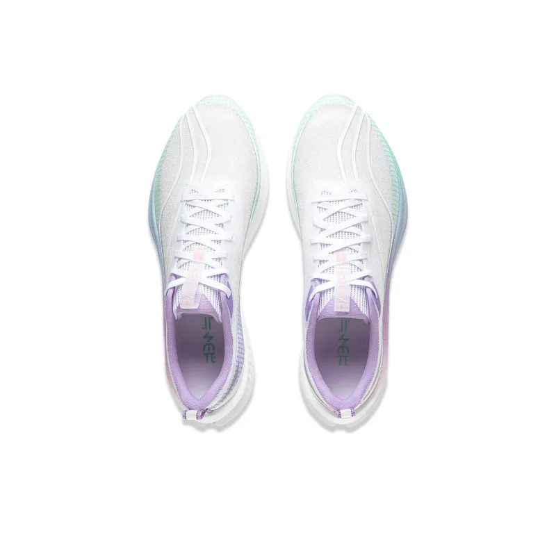 LiNing Red Hare 7 Pro Cushioned Slip-Resistant Lightweight Low-Top Running Shoes Men's White Purple-3