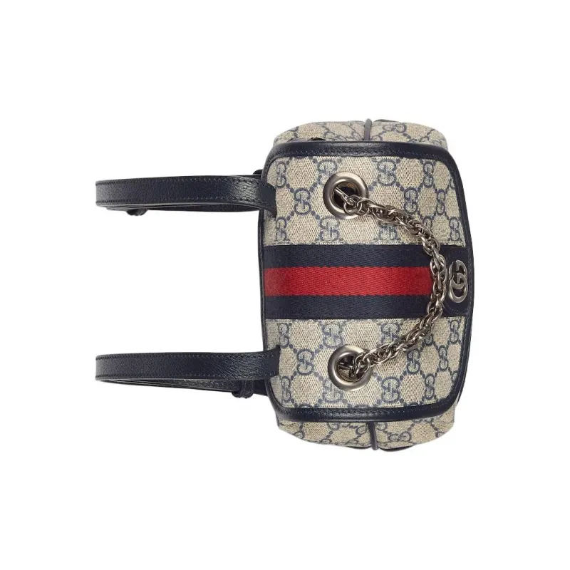 GUCCI Ophidia GG Supreme Canvas Backpack Mini Women's Beige & Blue-3