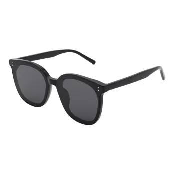 Pair Ponyo Plate Frame Square Sunglasses Unisex Black