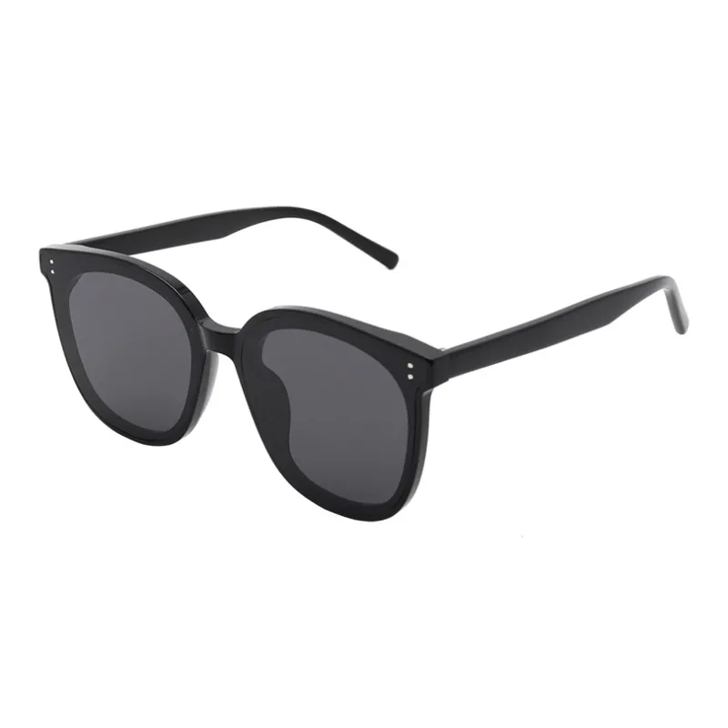 Pair Ponyo Plate Frame Square Sunglasses Unisex Black-0