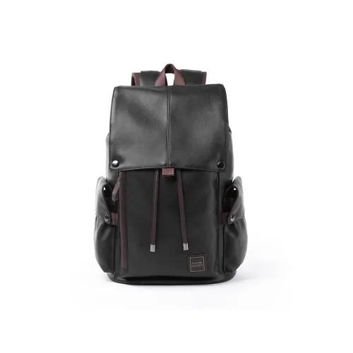 PESASRIE PVC Backpack Regular Men's Black
