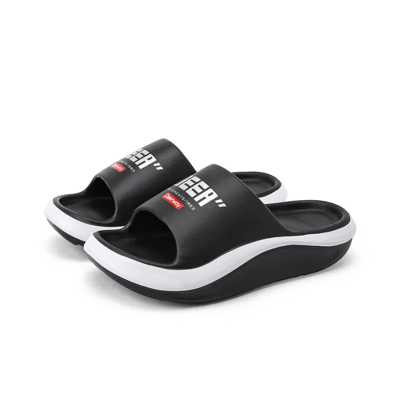 DEERWAY Slide Slippers Men Khaki Orange/Black/White-16