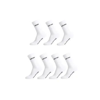 GYMSHARK GFX CREW SOCKS 7PK Knee High Socks Men's 7 Pack White