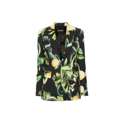 Roberto Cavalli Lemon-print Single-breasted Blazer