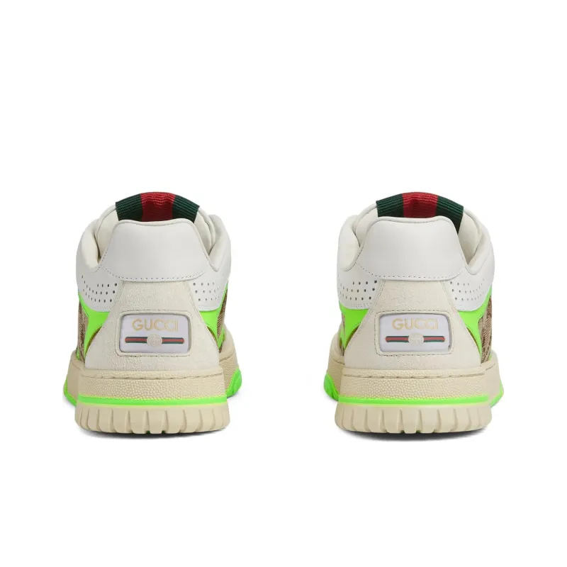 GUCCI Re-Web Sneaker 'GG Canvas - Beige Fluorescent Yellow'-3