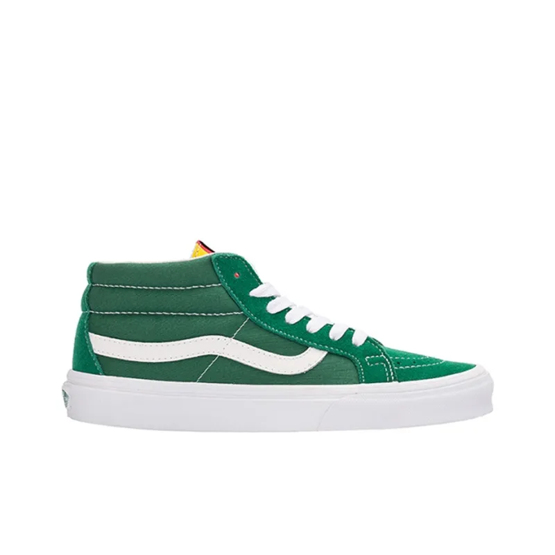 Vans SK8 Mid Suede Street Style Sneakers 'Green White'-1