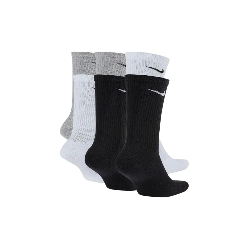 Nike Mid-Calf Socks Men's 1 Set Of 6 Pack Black/Gray/White-1