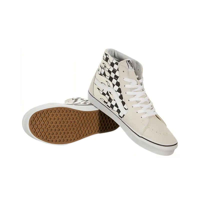 Vans SK8 Hi Checkerboard Flame-4