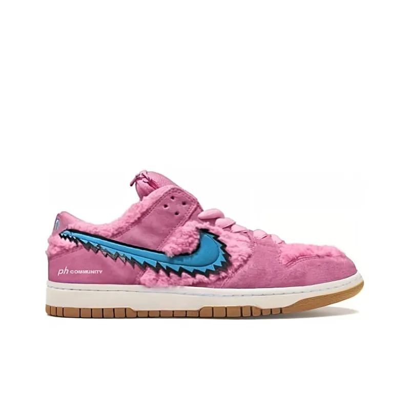 Grateful Dead x Nike Dunk SB 'Bears Pack' Slip Resistant Coverage Low Top Skateboard Shoes Unisex Blue Pink-1