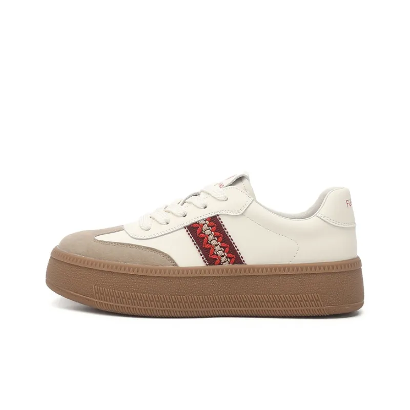 Rich Birds Synthetic Leather Low-Top Skateboard Shoes Women's-5