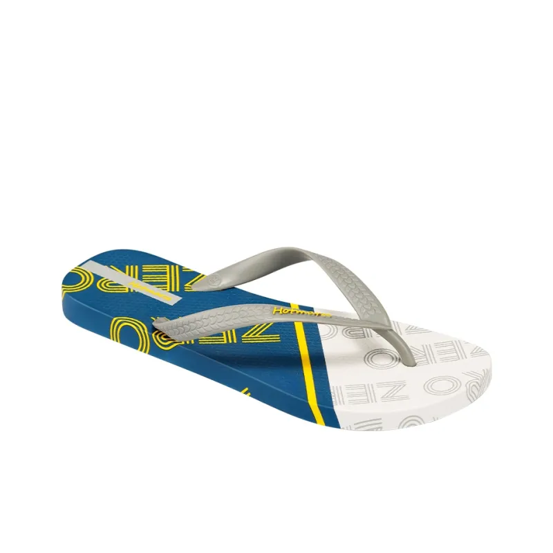HOTMARZZ Flip Flops Men's Gray/Dark Blue-3