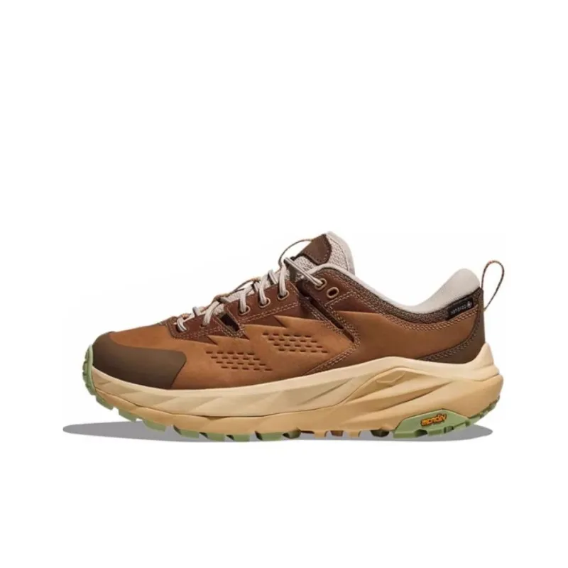 HOKA ONE ONE Kaha Cushioning, Slip Resistant, Abrasion Resistant Support Low Top Hiking Shoes Unisex Brown Gray-0