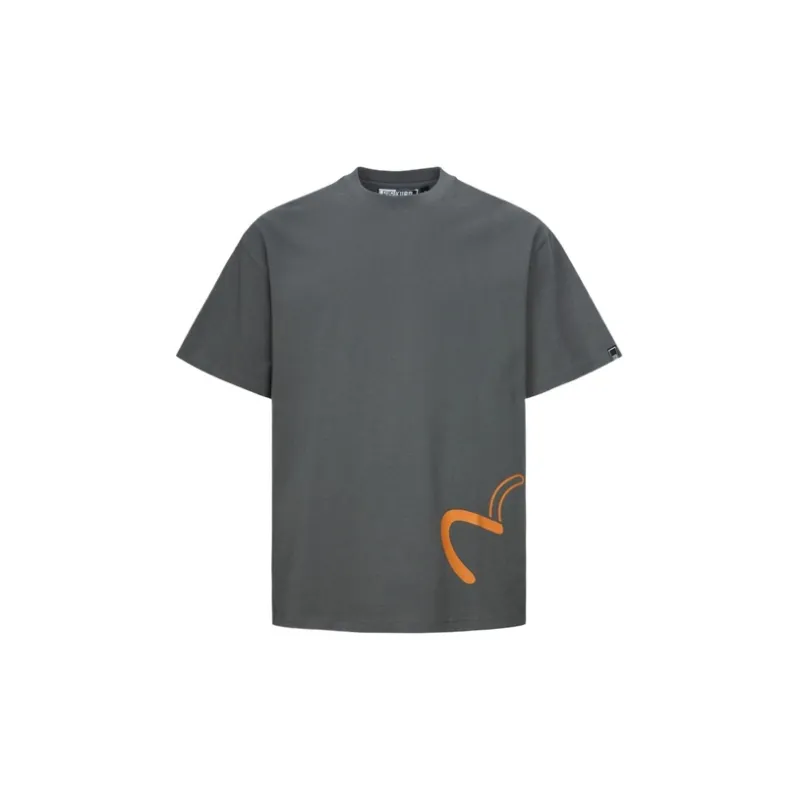 EVISU T Shirts Men Charcoal Gray-1