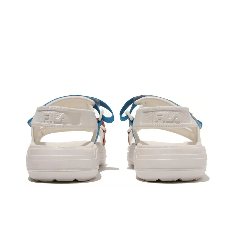 FILA Fong Sandals One Strap Sandals Unisex Beige White Blue Korean Style-3