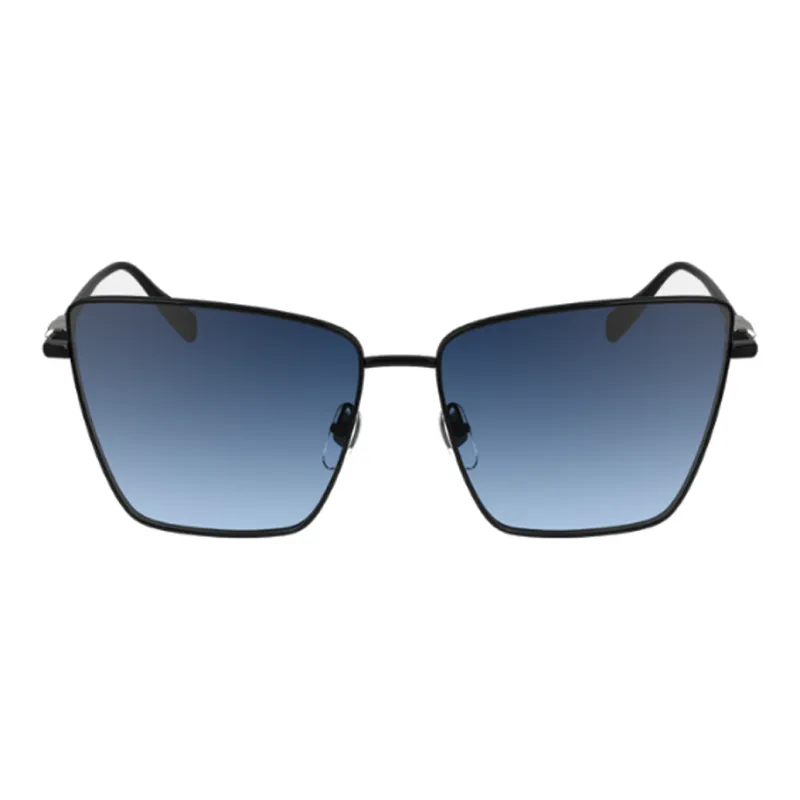 LONGCHAMP Irregular Shape Sunglasses Women's Black-1