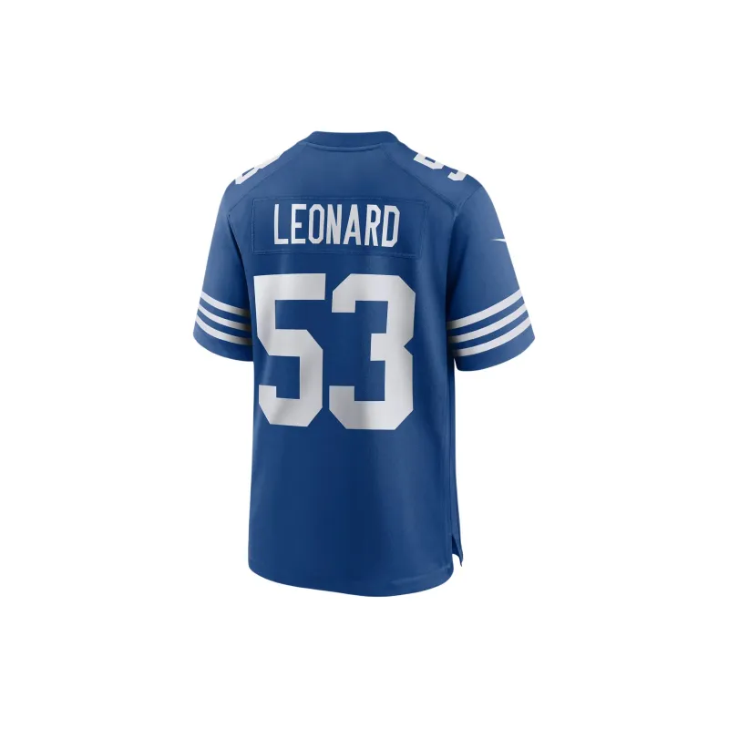 Nike Game Football Jersey Soccer Jerseys Indianapolis Colts Darius Leonard Men's Blue-1